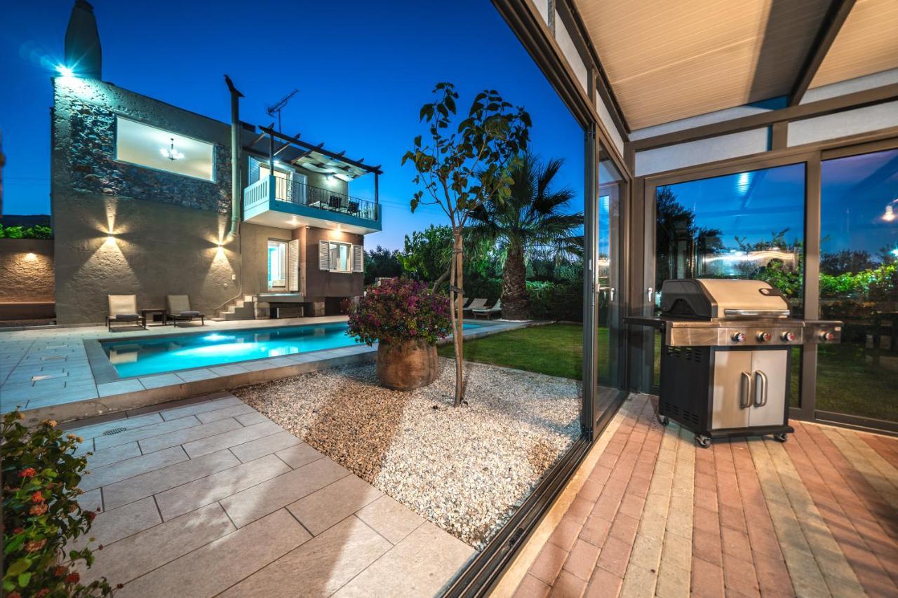 Petronila Luxury Villa With Heated Private Pool Kíssamos Exteriér fotografie