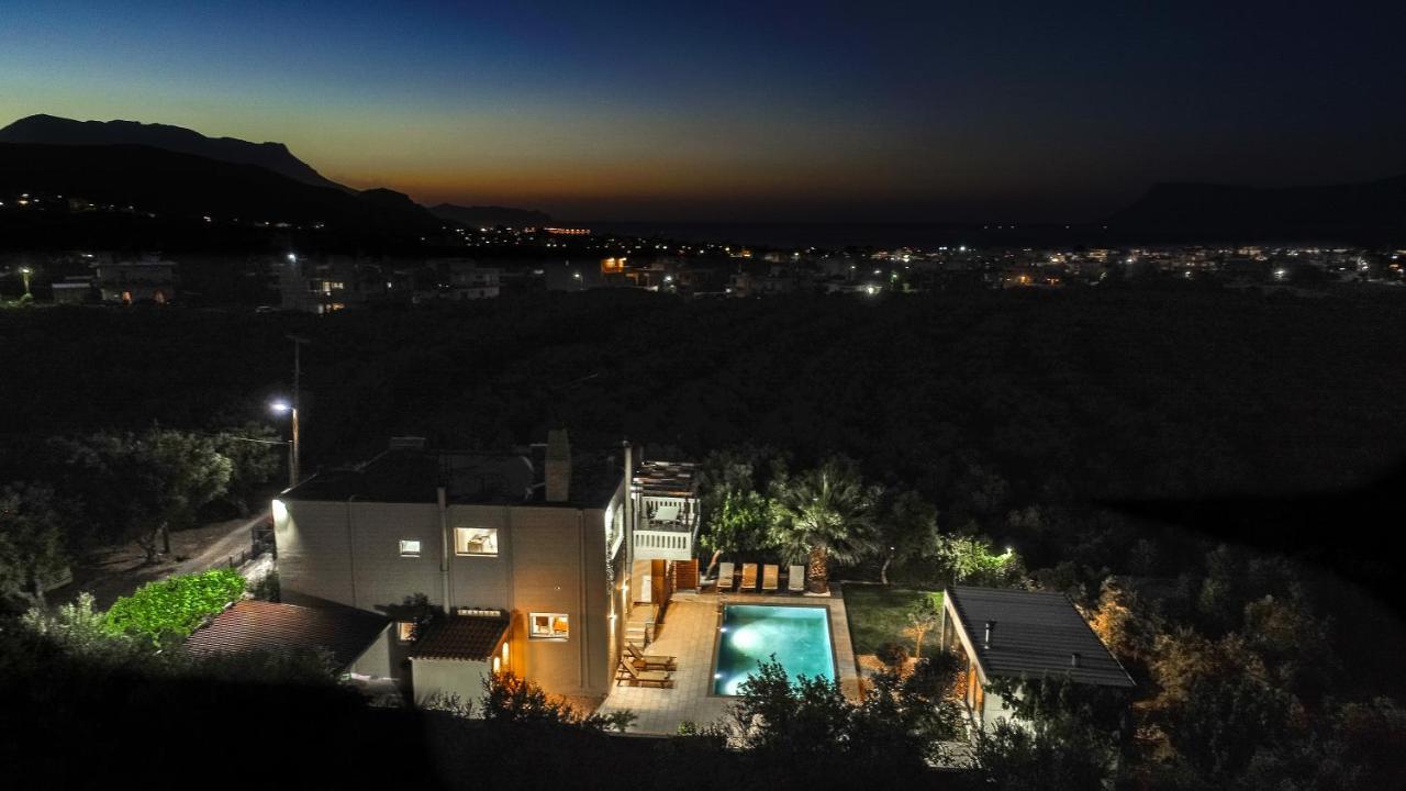 Petronila Luxury Villa With Heated Private Pool Kíssamos Exteriér fotografie